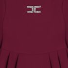 Girls Burgundy Embellished Logo Dress, 2, hi-res