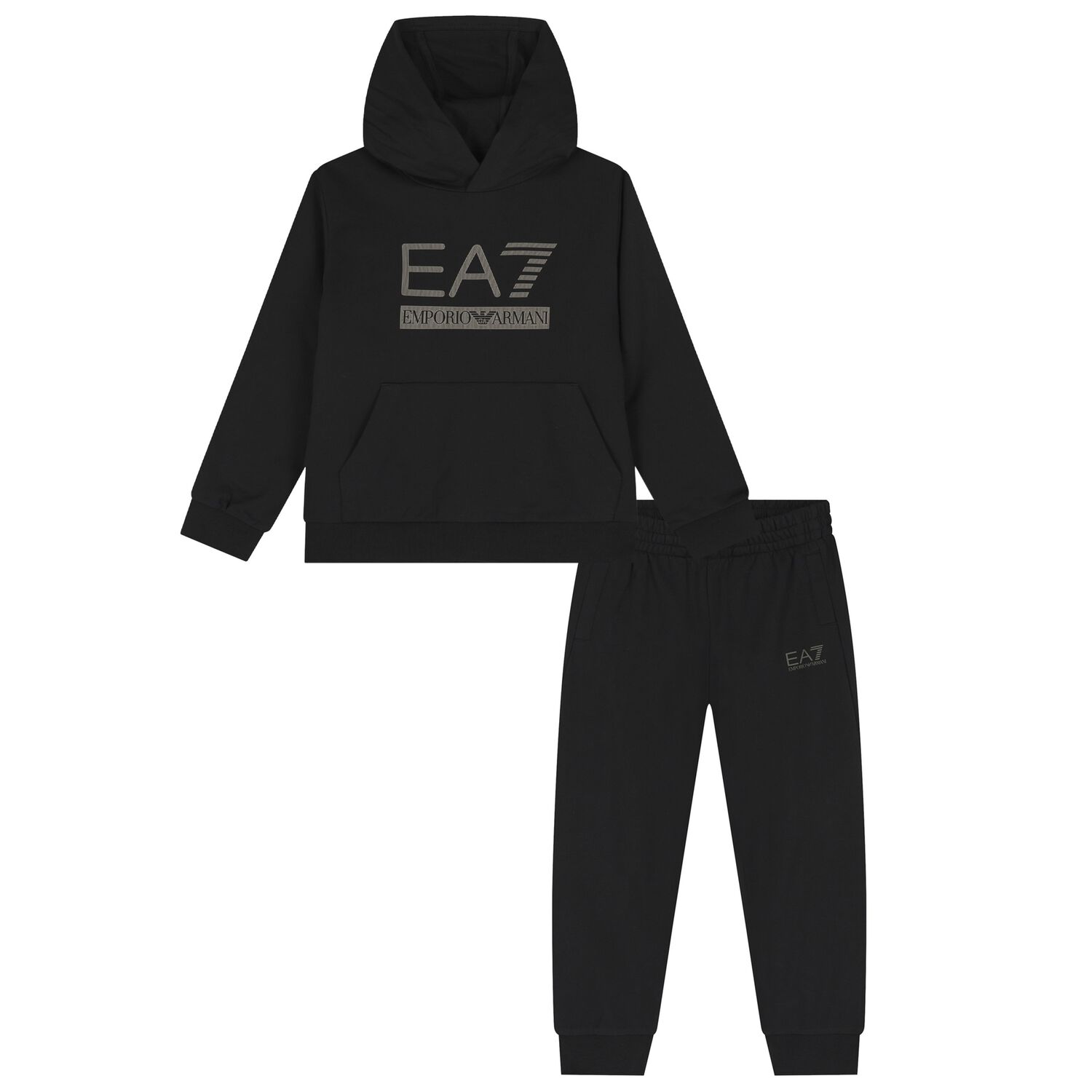 Boys Black Logo Tracksuit , 1, hi-res