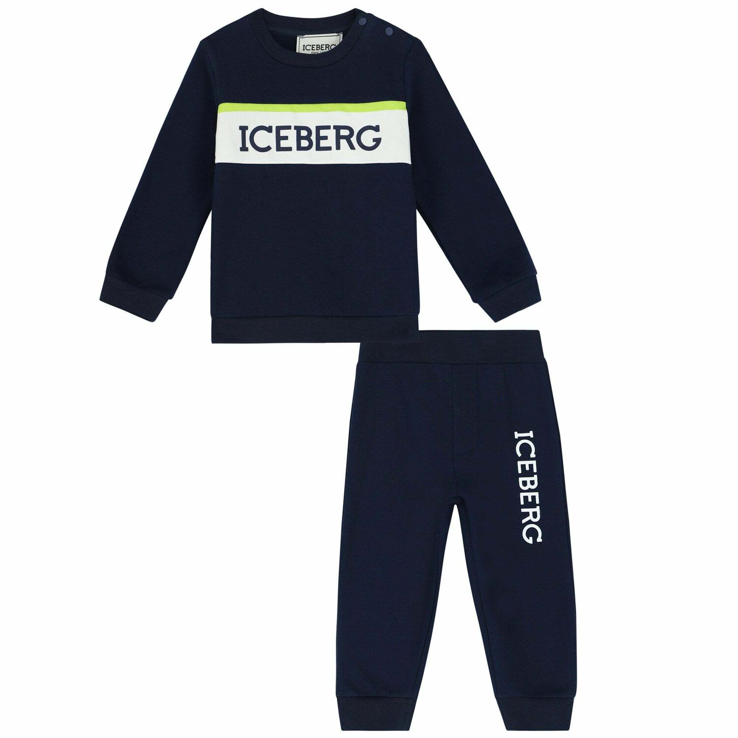 Younger Boys Navy Logo Tracksuit, 1, hi-res