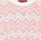 Girls White & Pink Zig zag Dress, 1, hi-res