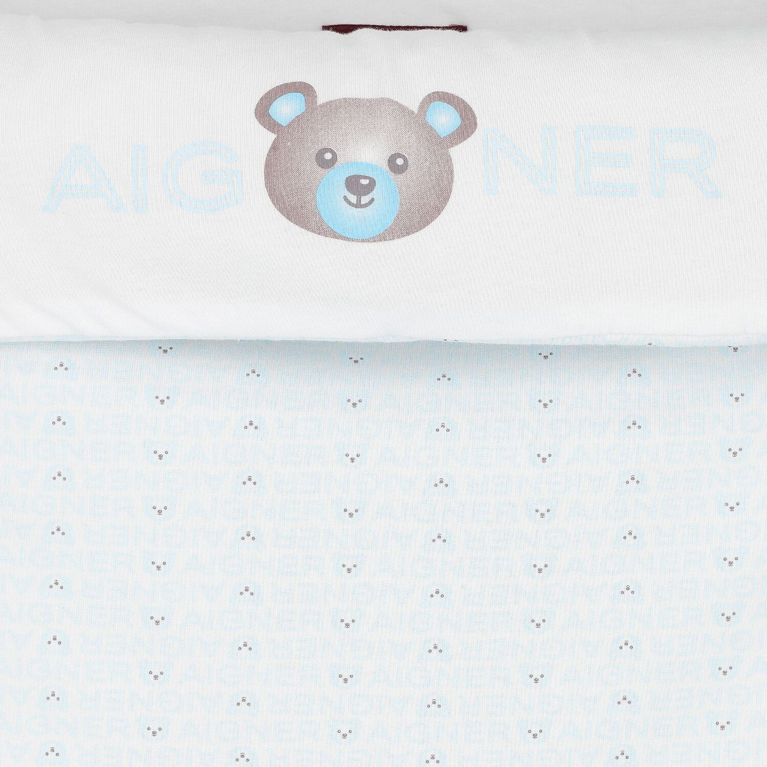 Baby Boys Blue & White Teddy Bear Logo Nest, 2, hi-res