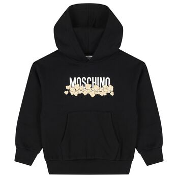 Black Popcorn Logo Hooded Top
