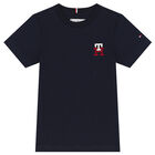 Boys Navy Logo T-Shirt, 2, hi-res