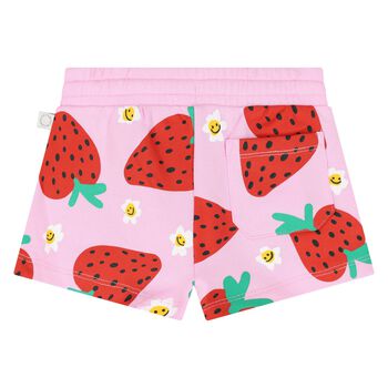Younger Girls Pink Strawberry Shorts