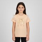 Girls Pink & Gold Logo Top, 1, hi-res