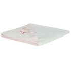 Baby Girls White & Pink Teddy Bear Hooded Towel, 2, hi-res