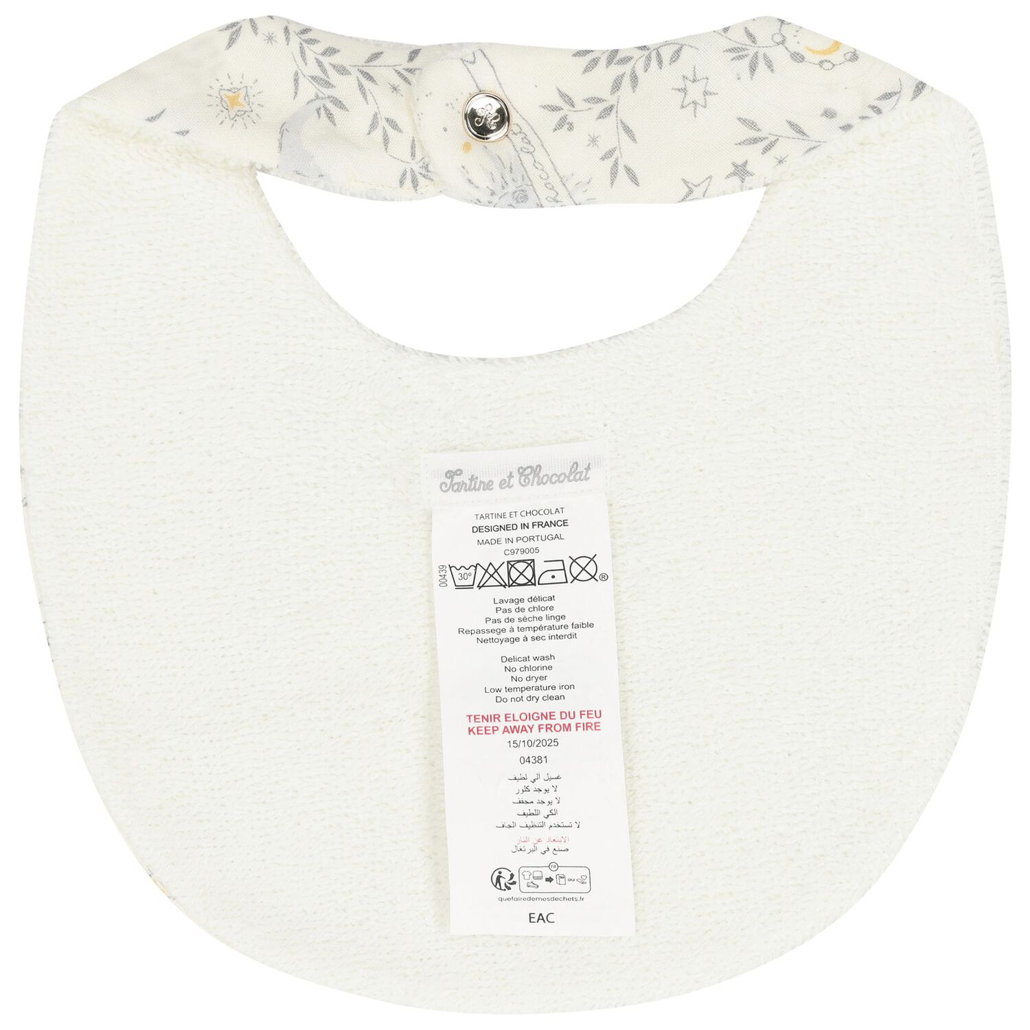 Ivory R&ecirc;ve &eacute;toil&eacute; Baby Bib, 1, hi-res