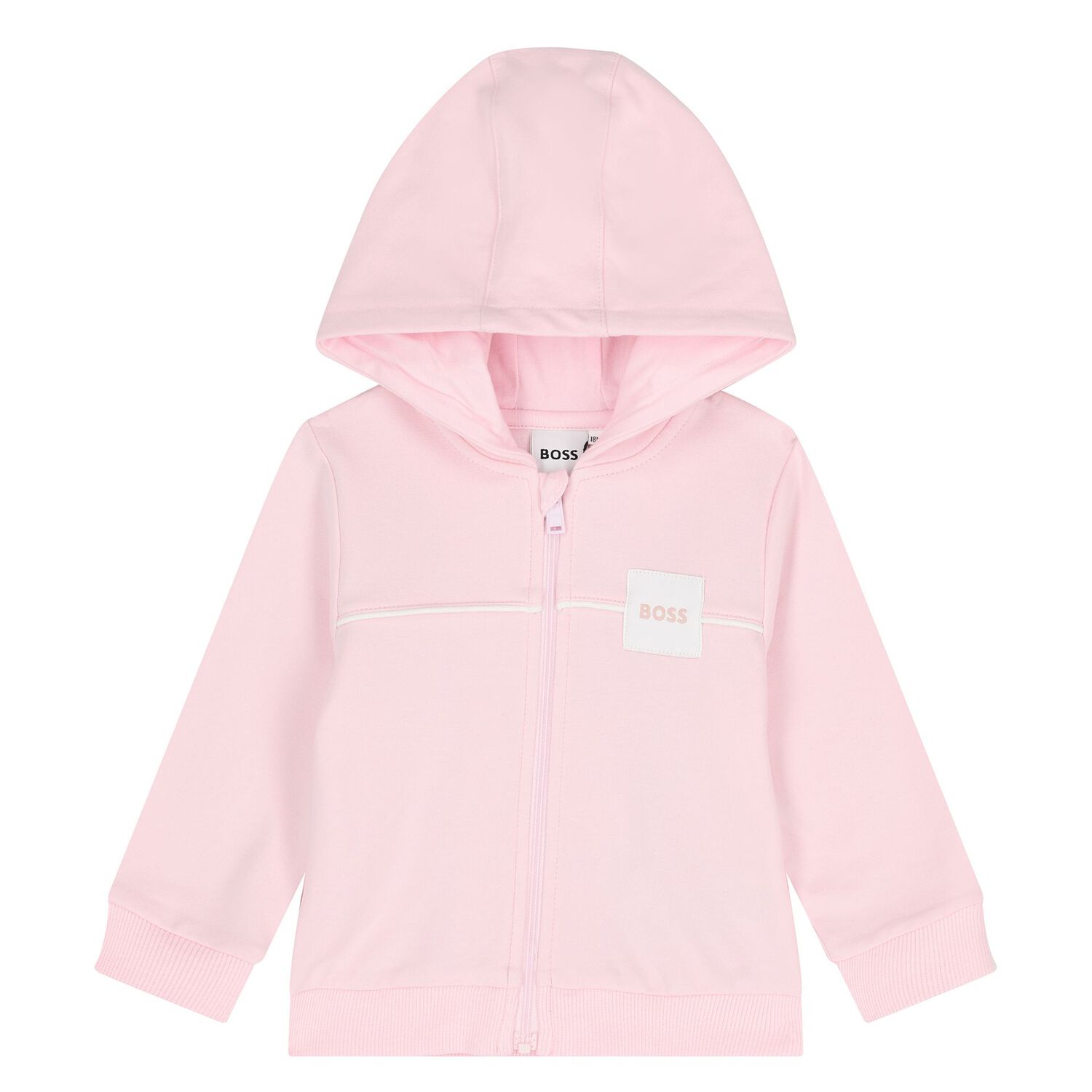 Younger Girls Pink & White Logo Tracksuit Set, 1, hi-res image number null