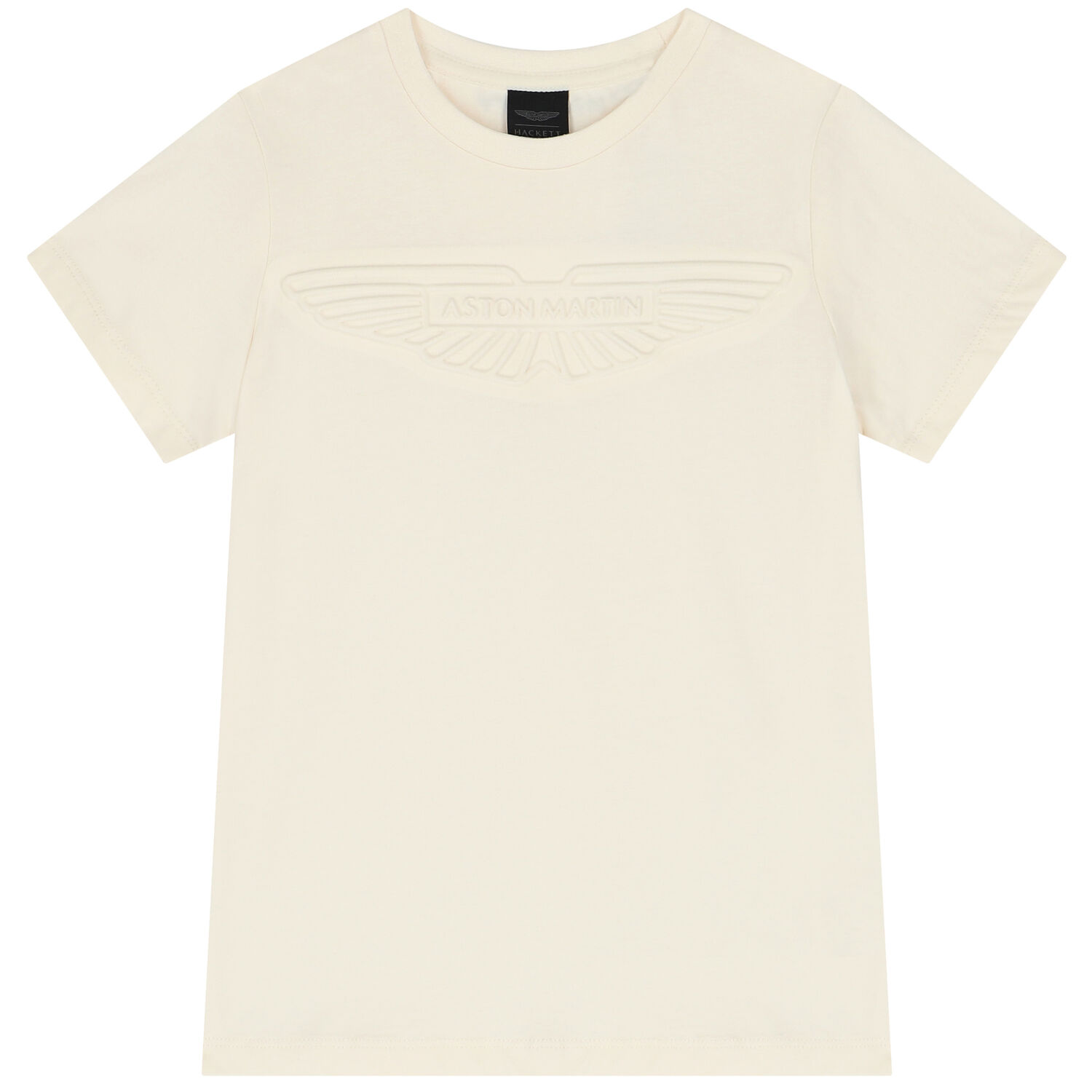 Boys Ivory Aston Martin Logo T-Shirt, 3, hi-res