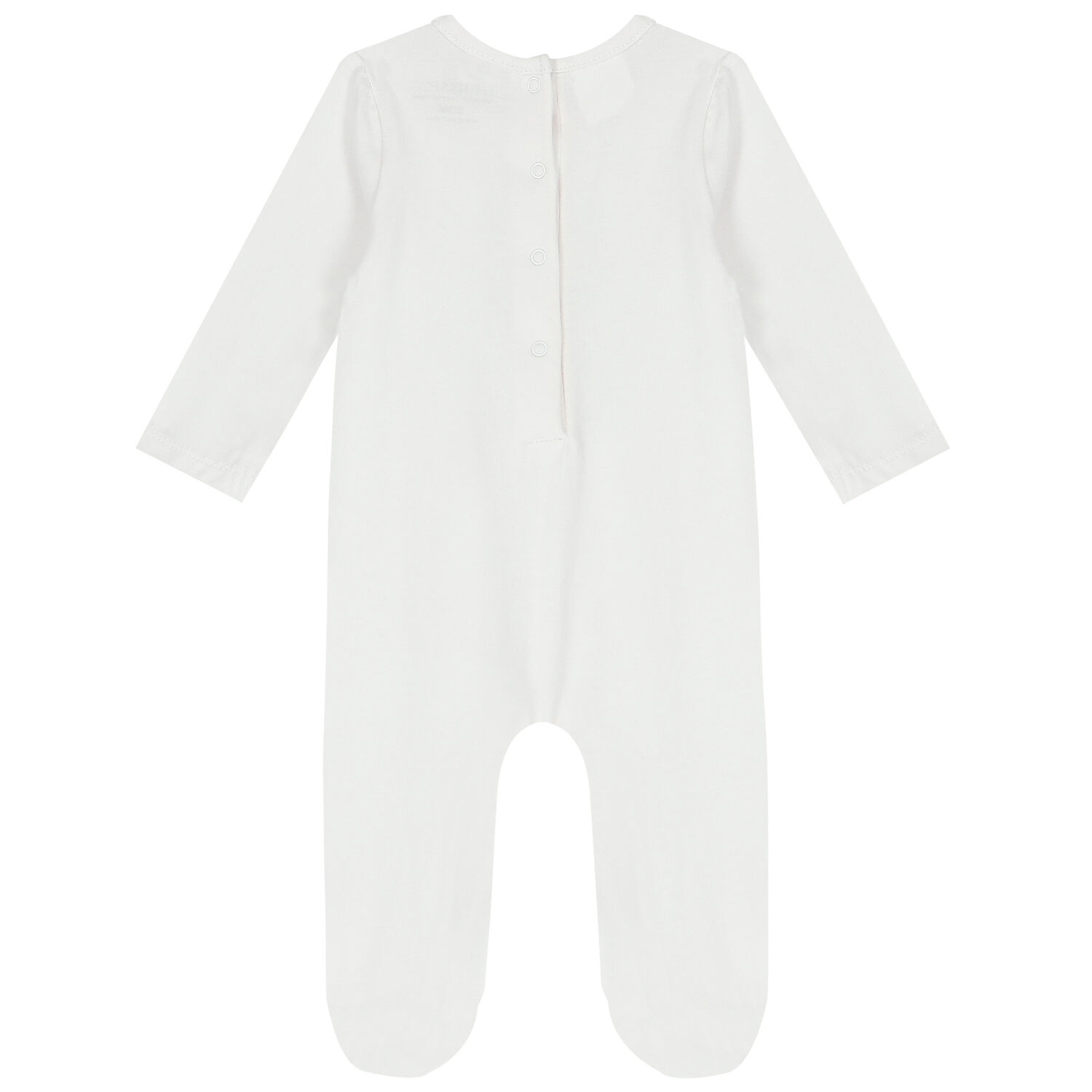 White Teddy Bear Logo Babygrow, 3, hi-res