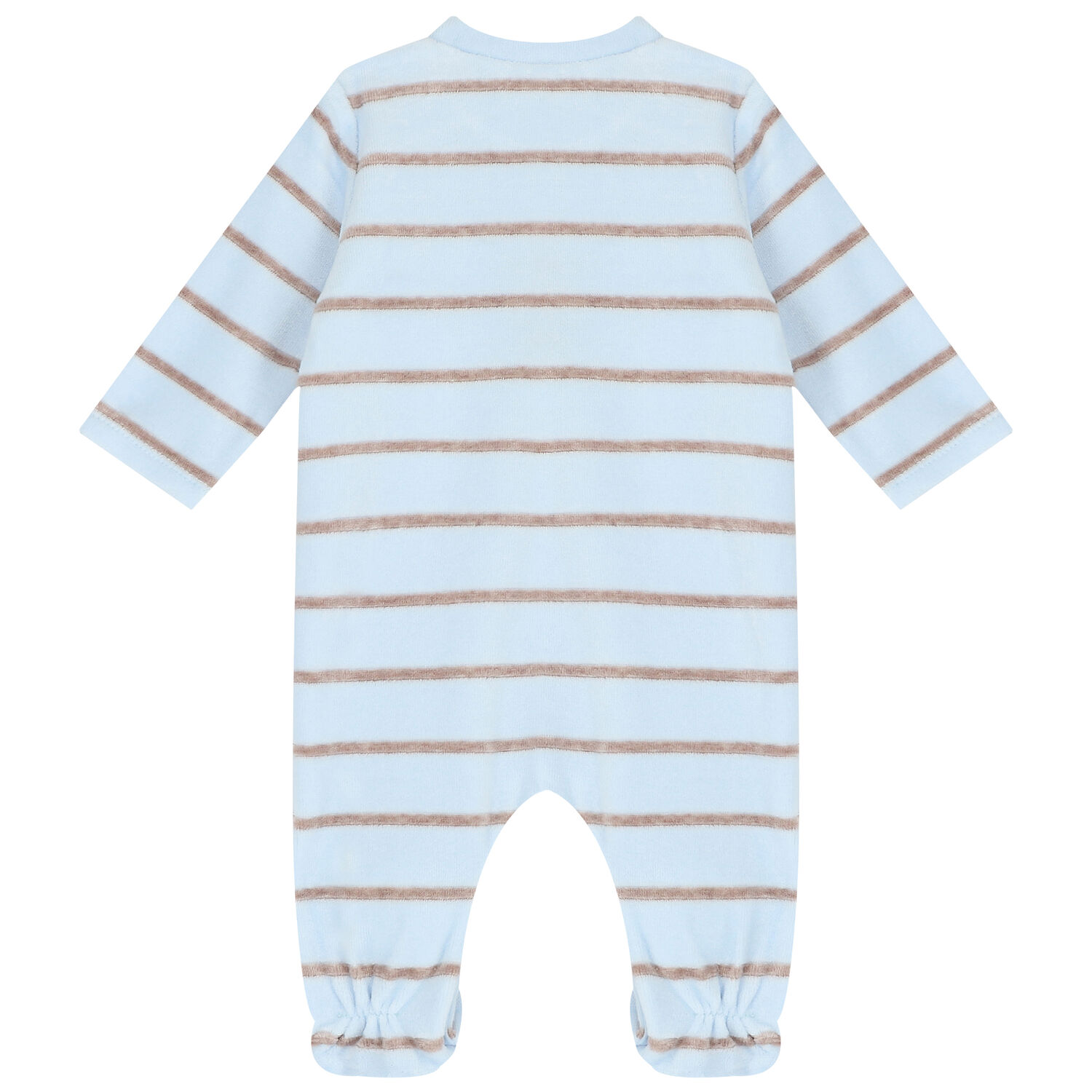 Baby Boys Blue Striped Babygrow, 1, hi-res image number null