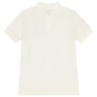 Boys Ivory Logo Polo Shirt, 1, hi-res