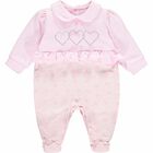 Baby Girls Pink Logo Babygrow, 1, hi-res