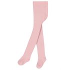 Baby Girls Pink Knitted Tights, 1, hi-res