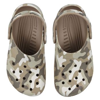 Black & Grey Classic Camo Clogs Sandals