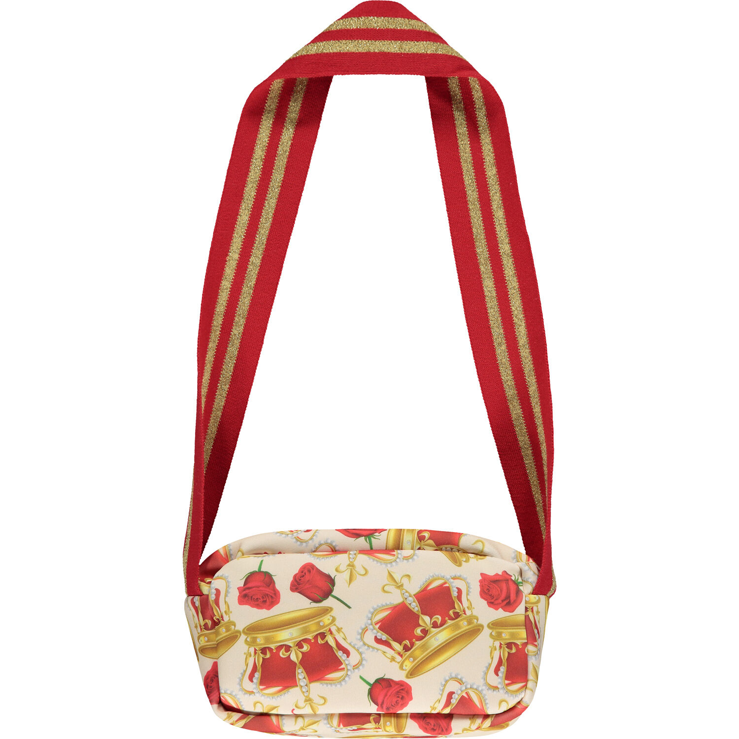 Girls Ivory & Red Crown Crossbody Bag, 1, hi-res image number null