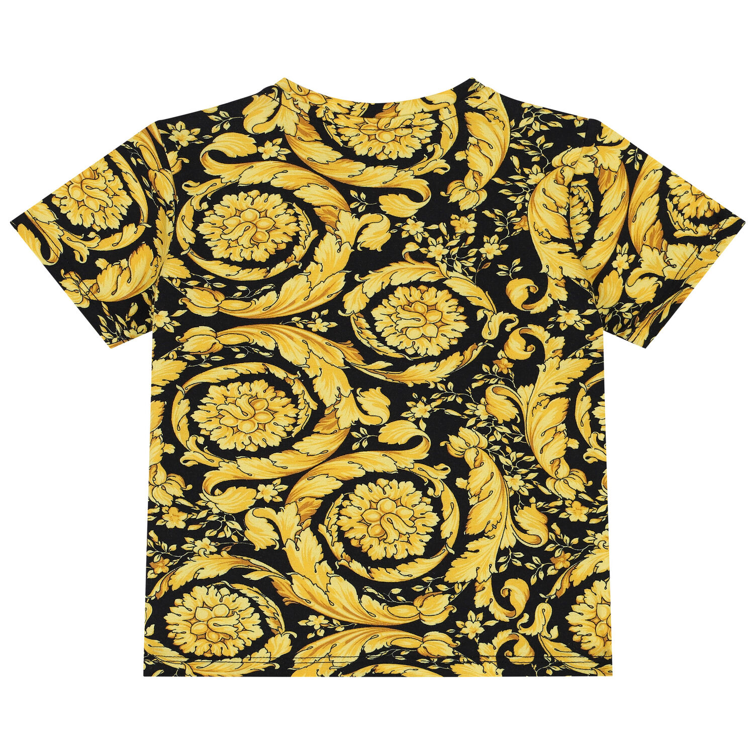 Younger Boys Black & Gold Barocco T-Shirt, 2, hi-res