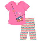 Girls Pink Camera Leggings Set, 1, hi-res