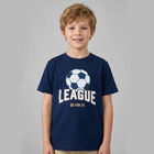 Boys Navy Blue Football T-Shirt, 2, hi-res
