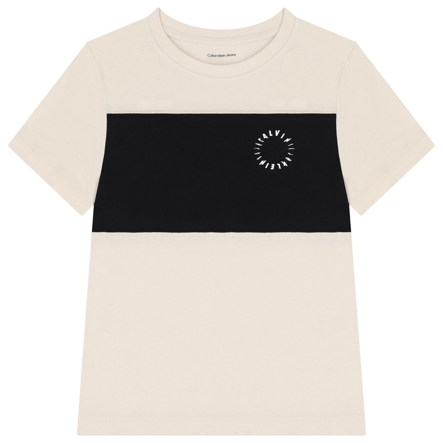 Boys Beige Logo T-Shirt, 2, hi-res