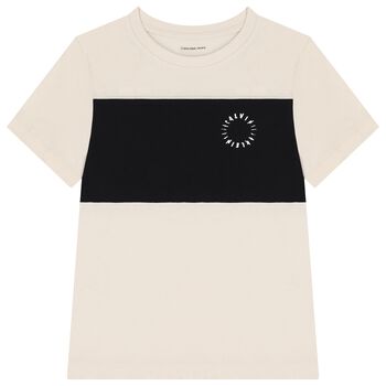 Boys Beige Logo T-Shirt