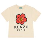 Girls Ivory Boke Flower T-Shirt, 1, hi-res
