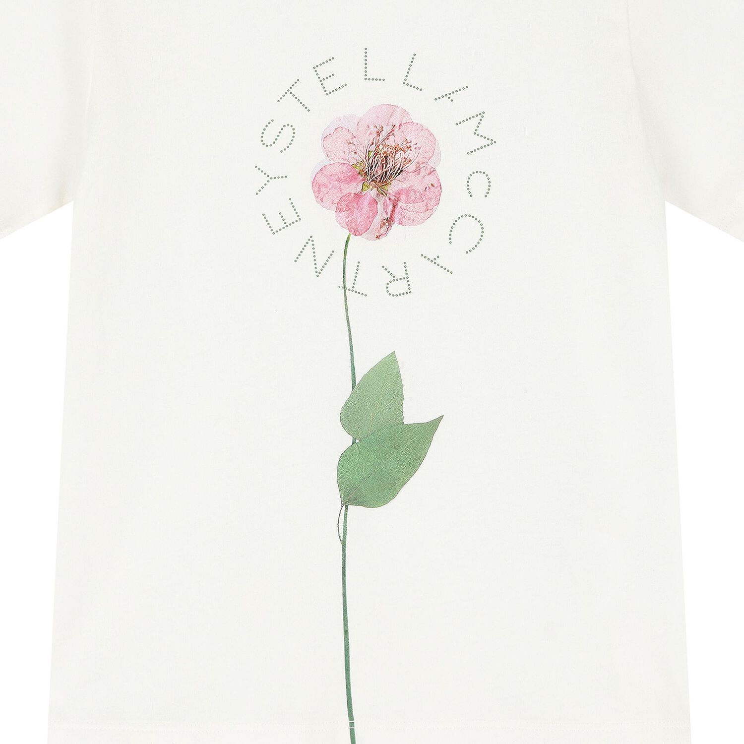 Girls Ivory Logo Flower T-Shirt, 1, hi-res