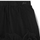 Girls Black Tulle Ruffle Skirt, 1, hi-res