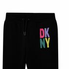 Girls Black Logo Joggers, 1, hi-res