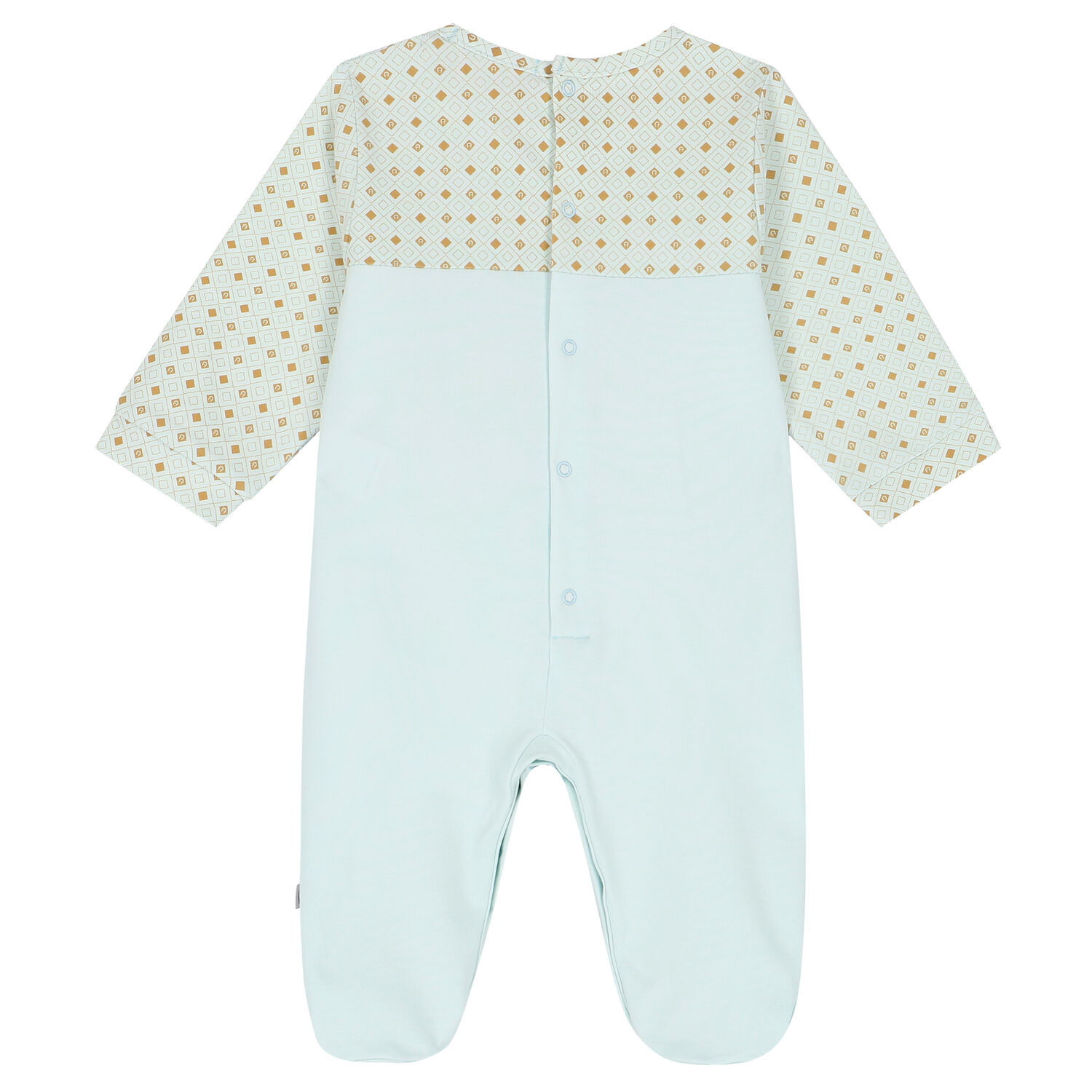 Blue & Gold Logo Babygrow, 1, hi-res