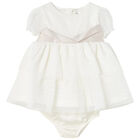 Baby Girls Ivory Glitter Tulle Dress Set, 1, hi-res