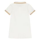 Younger Girls Ivory Logo Dress, 1, hi-res
