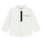 Younger Boys White & Black Denim Trousers Set, 1, hi-res