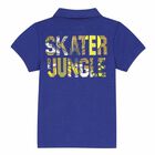 Boys Blue Cotton Polo Shirt, 1, hi-res