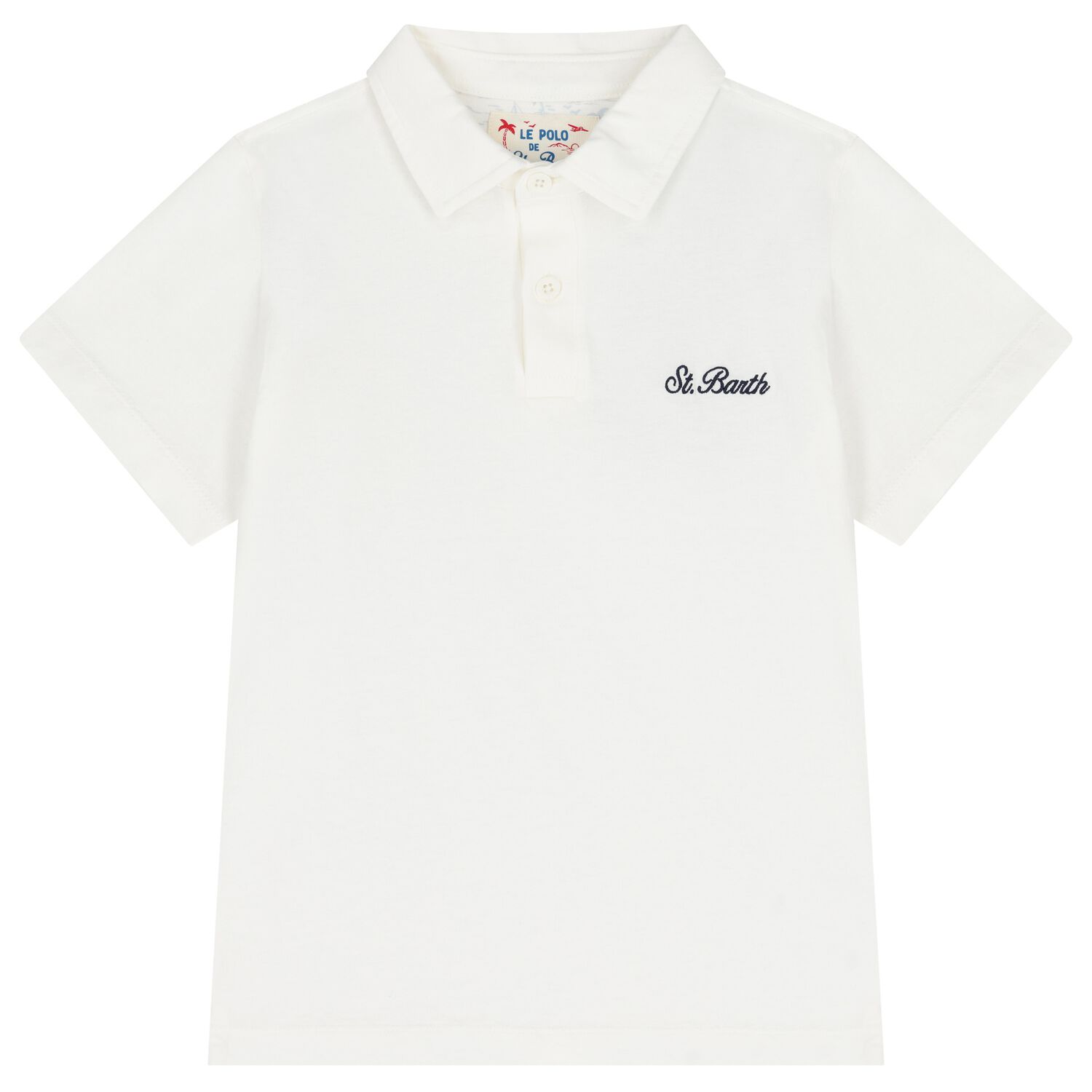 Boys Ivory Logo Polo Shirt, 1, hi-res