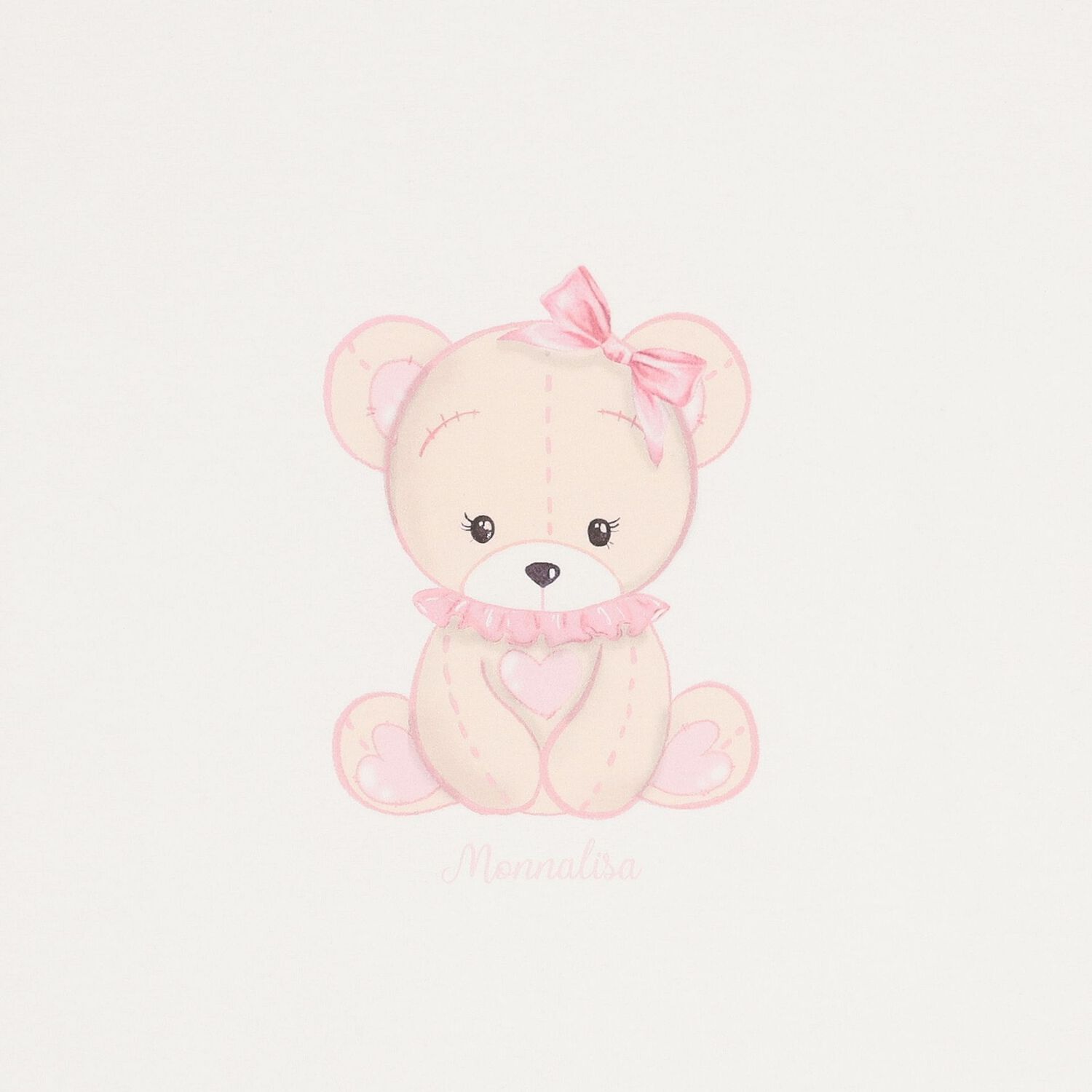 Baby Girls Ivory & Pink Teddy Bear Blanket, 1, hi-res