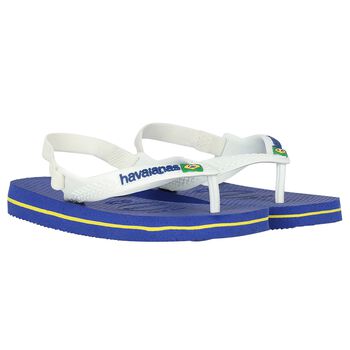 Blue Logo Flip Flops