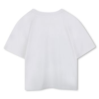 Girls White Daisy T-Shirt
