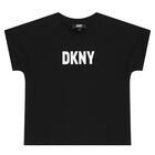 Girls Black Logo T-Shirt, 1, hi-res