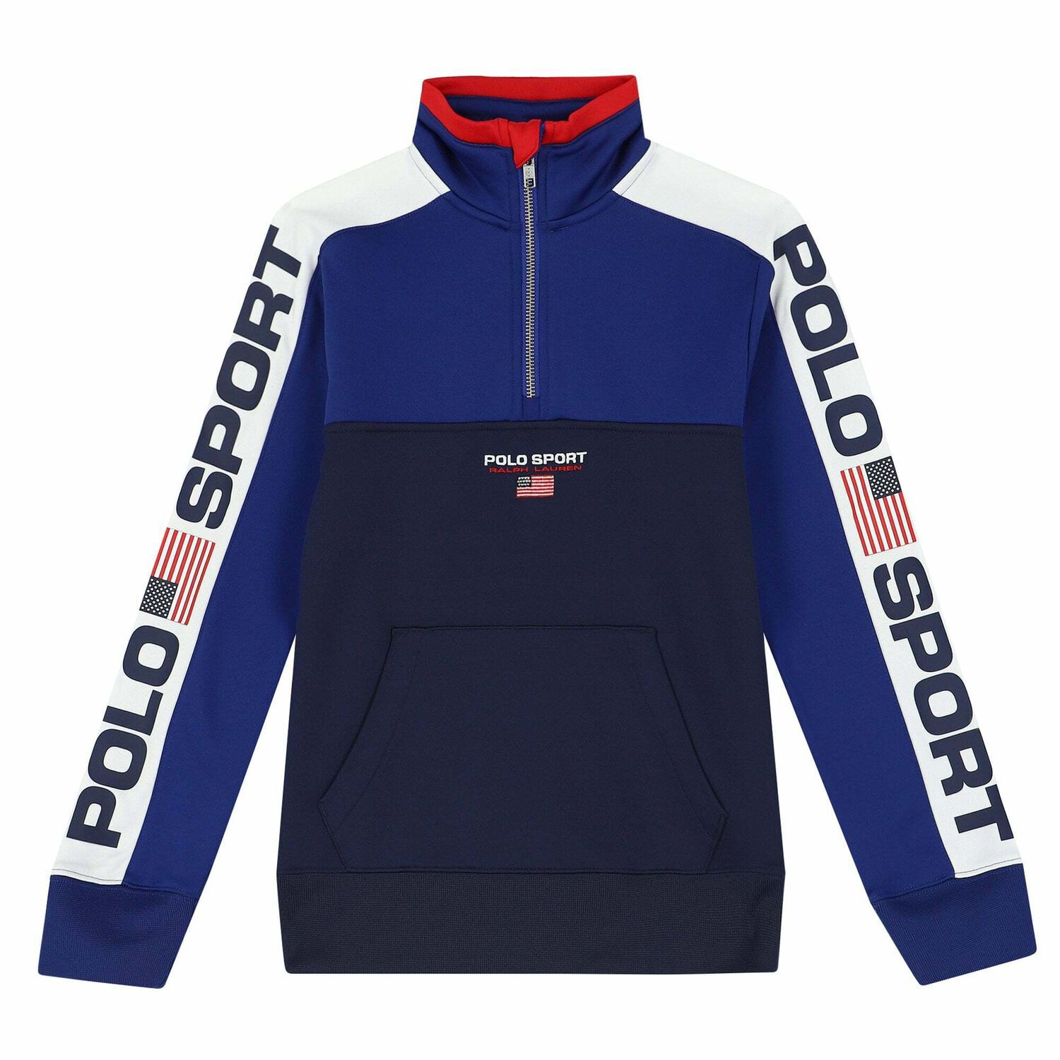 Boys Blue Logo Zip Up Top, 1, hi-res