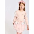 Girls Blush Pink Sequin Tulle Skirt, 1, hi-res