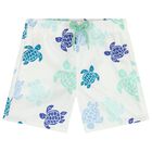 Boys Green Turtle Swim Shorts, 1, hi-res