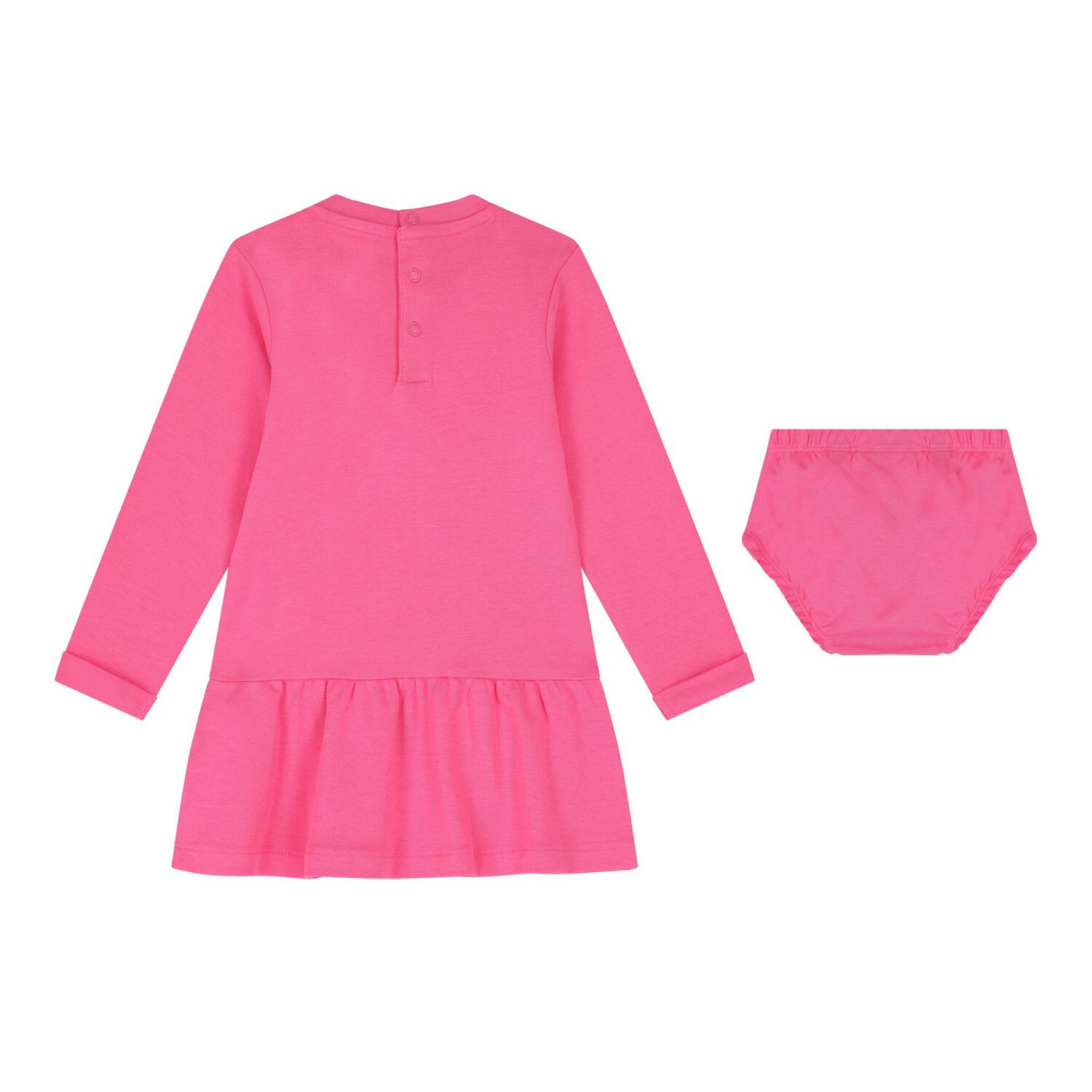 Baby Girls Pink Logo Heart Dress Set, 1, hi-res