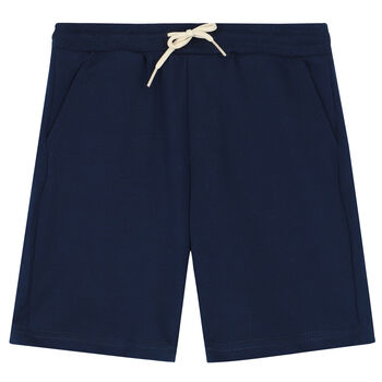 Boys Navy Cotton Shorts