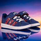Boys Navy Blue Marvel Grand Court Trainers, 1, hi-res