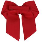 Girls Red Ribbon Bow Hair Clip, 2, hi-res