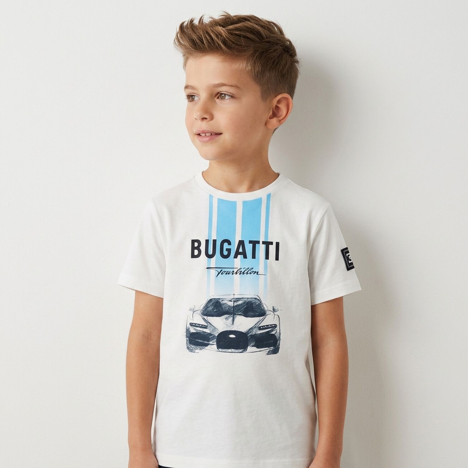 Boys White Logo T-Shirt, 1, hi-res