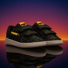 Younger Boys Black Logo Trainers, 1, hi-res