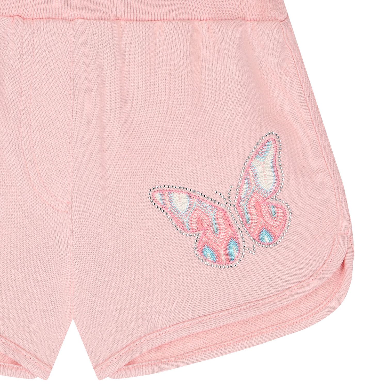Girls Pink Butterfly Shorts, 1, hi-res image number null