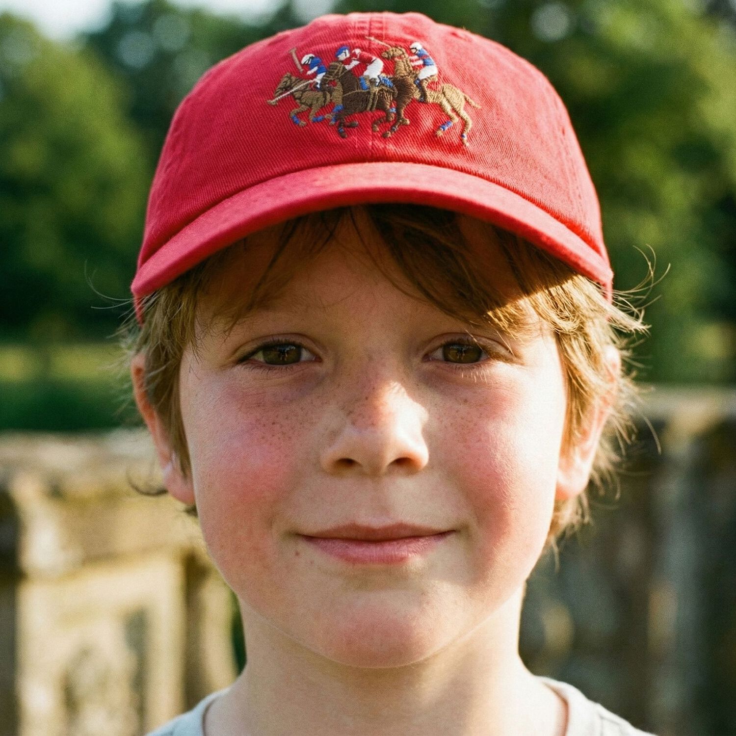 Boys Red Logo Cap, 1, hi-res